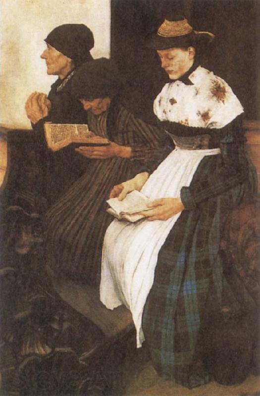 Wilhelm Leibl The Women in Church Spain oil painting art